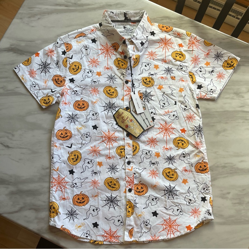 Eighth Avenue Men's Size Small Halloween Dress Shirt